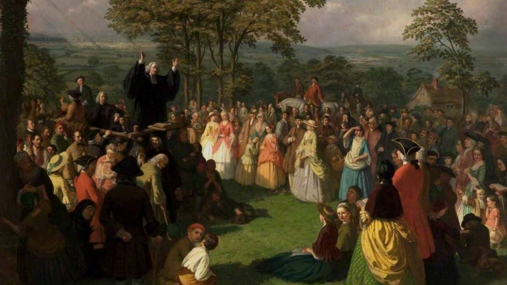 George Withefield predicando en Inglaterra