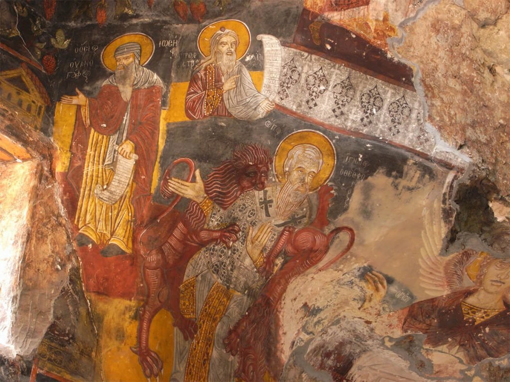 Representación del martirio de Ignacio de Antioquía.