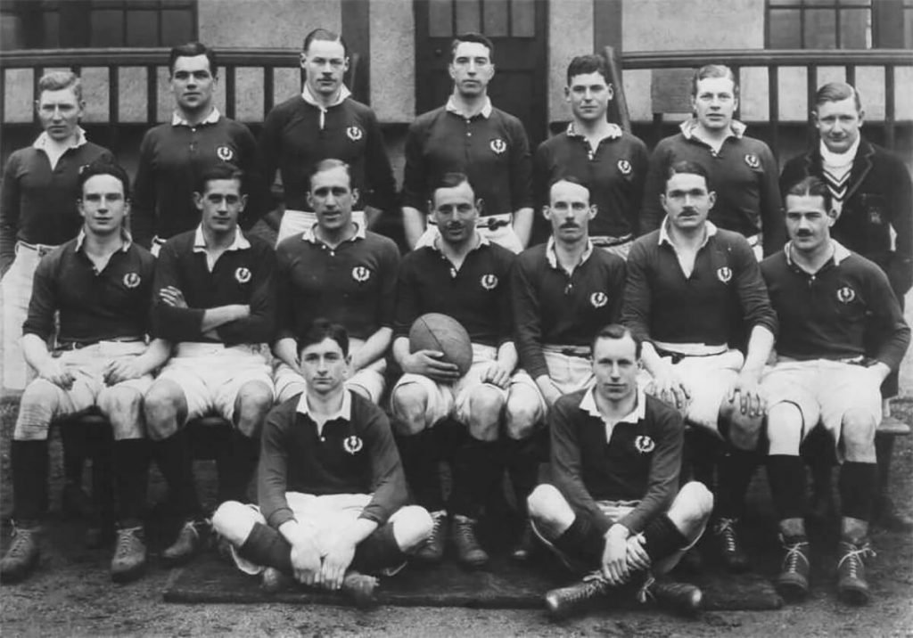 Eric Liddell como Rugby International (para Escocia) / Foto: Archivos de la Unión de Rugby de Escocia