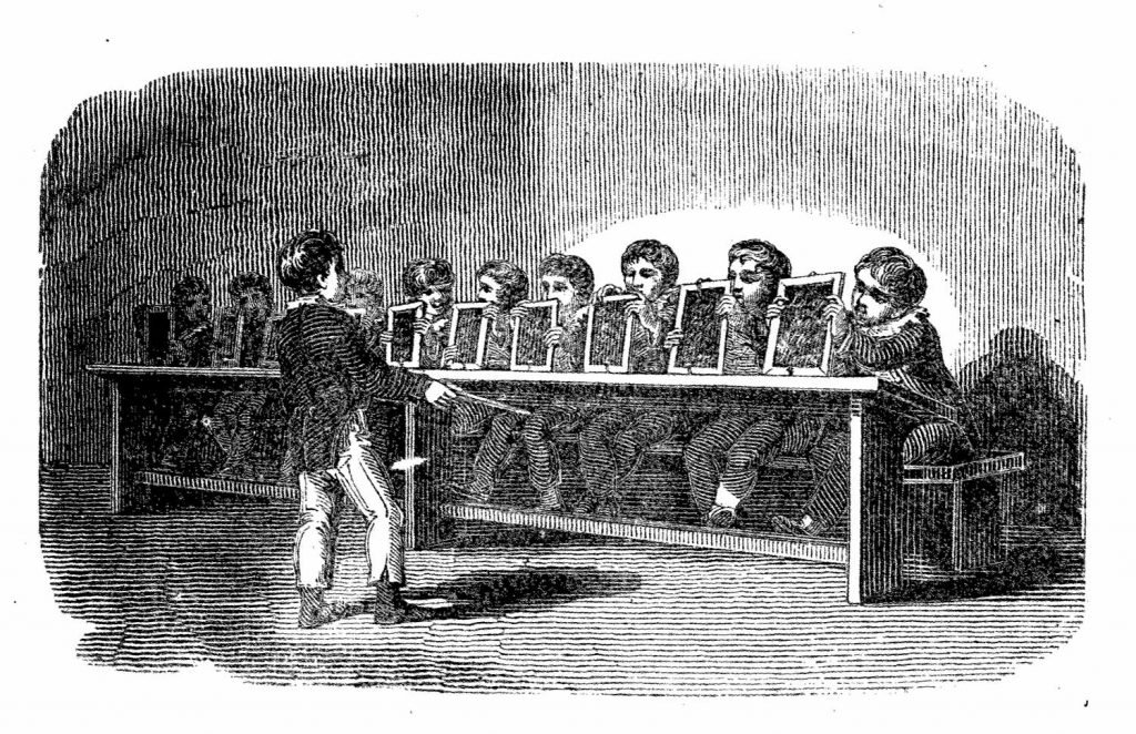 Ilustración del método lancasteriano