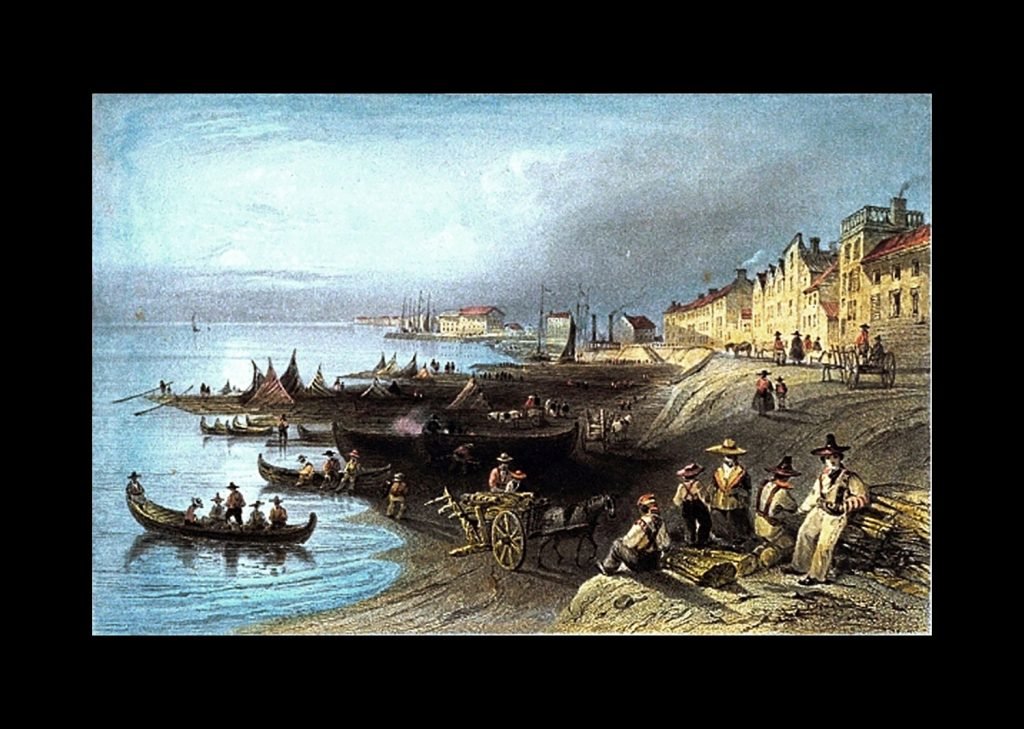 Le Saint-Laurent en la ciudad de Montreal en 1841