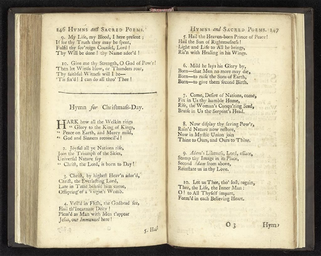 Himnario con algunos de los himnos de Charles Wesley.