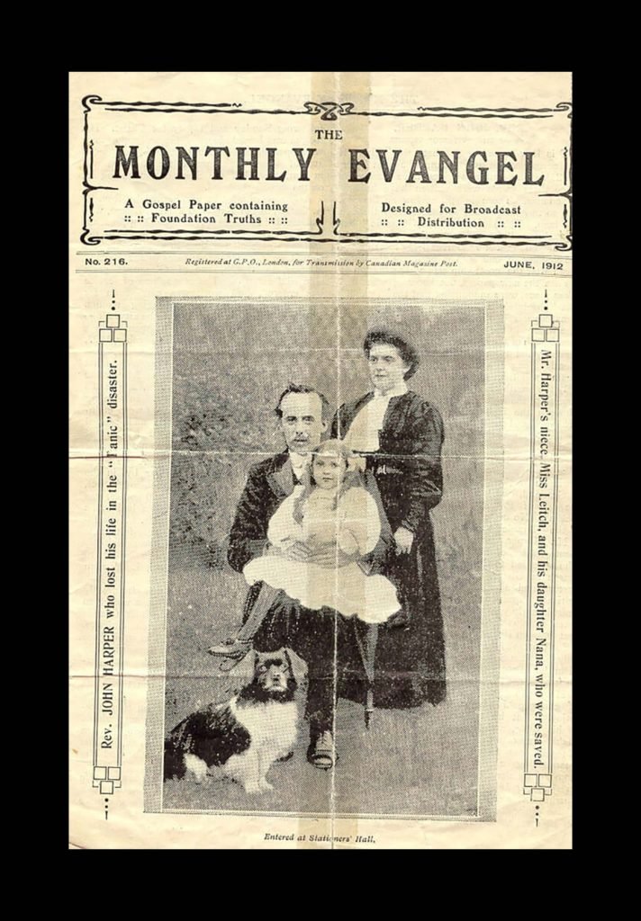 Portada de un periódico cristiano que contó la historia del Pastor John Harper.