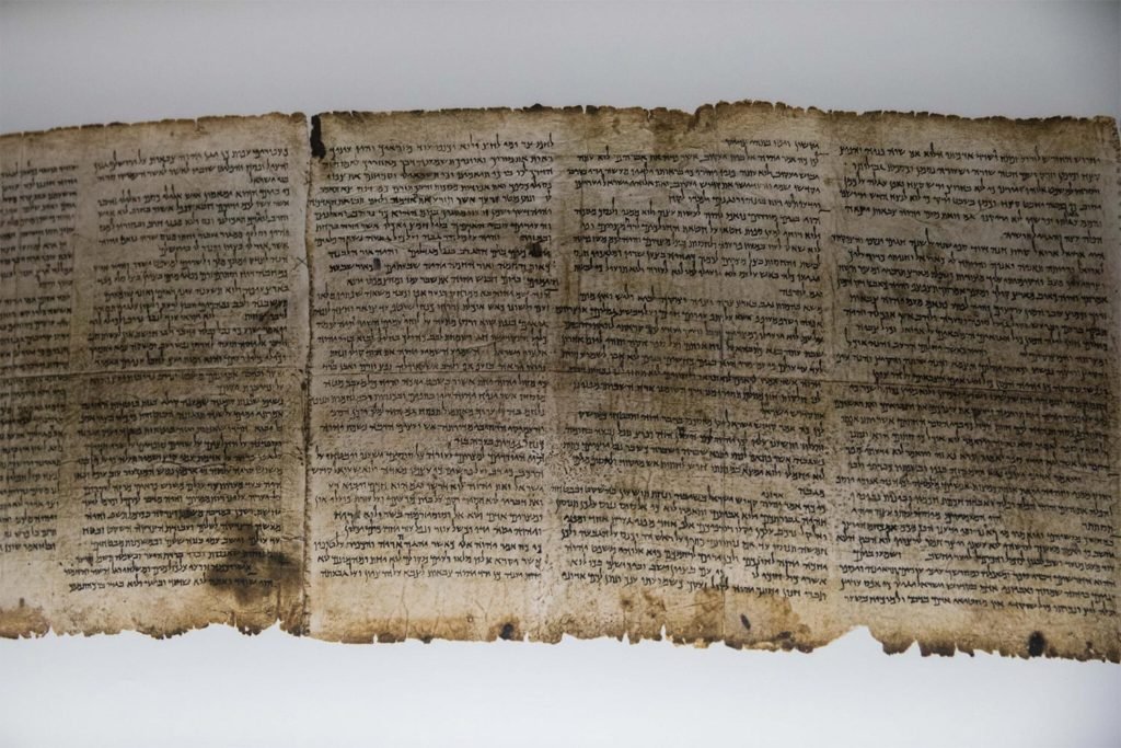 Parte de los rollos del Mar Muerto en el Museo de Israel, Jerusalén, el 2 de mayo de 2018