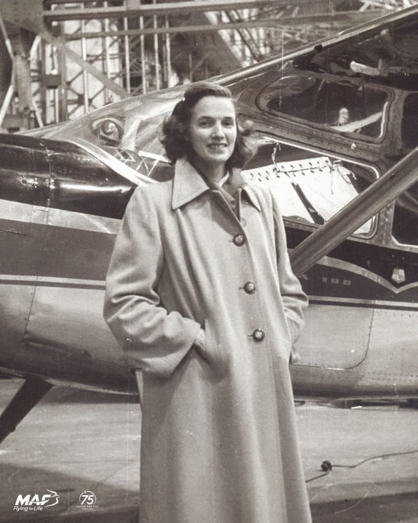 Betty Greene en sus primeros años en la MAF.