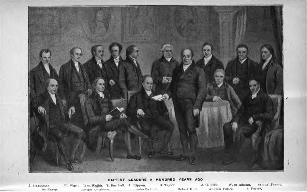 Cuadro que conmemora la fundación de la Sociedad Misionera Bautista.