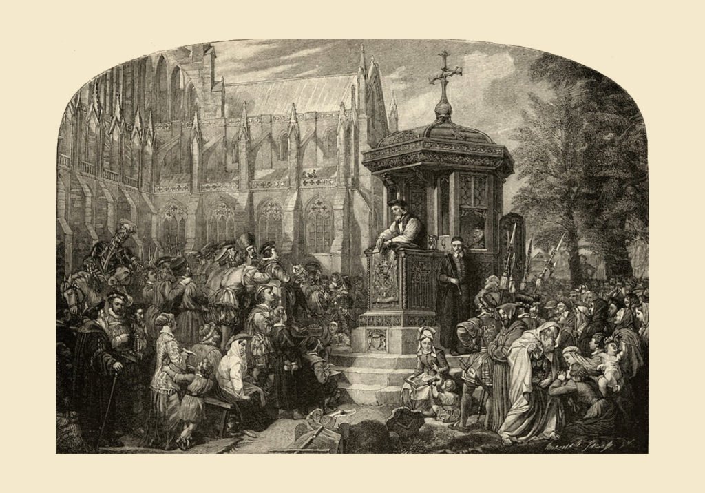 Representación de Latimer predicando.