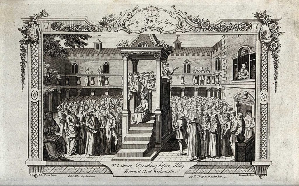 Predicación de Hugh Latimer ante el rey Eduardo VI