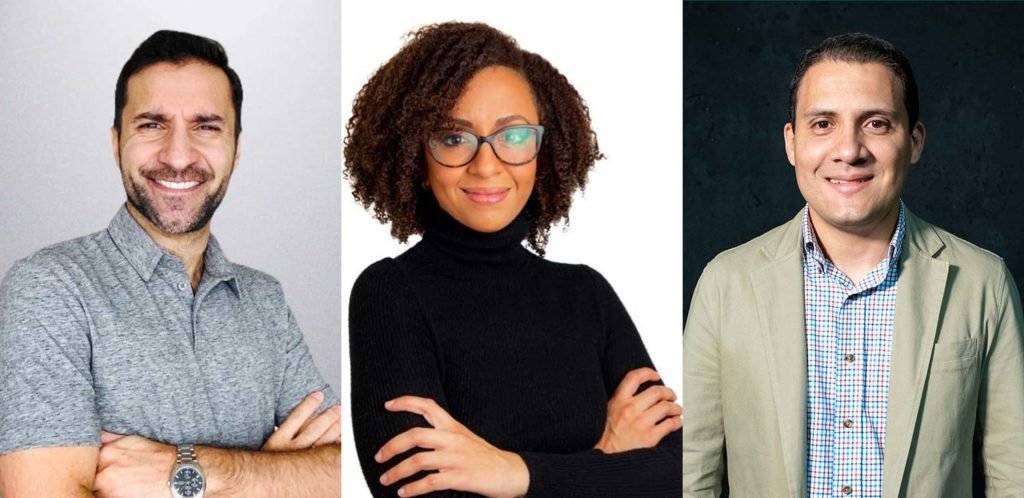 Rolando Campos, Jeanine Martínez y David Puerto