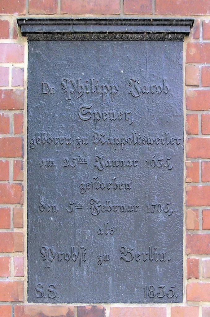 Placa conmemorativa en Nikolaikirchplatz en Berlín